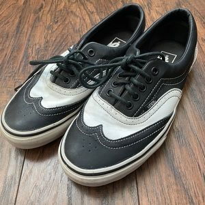 Vans Era leather Oxford black and white wingtips